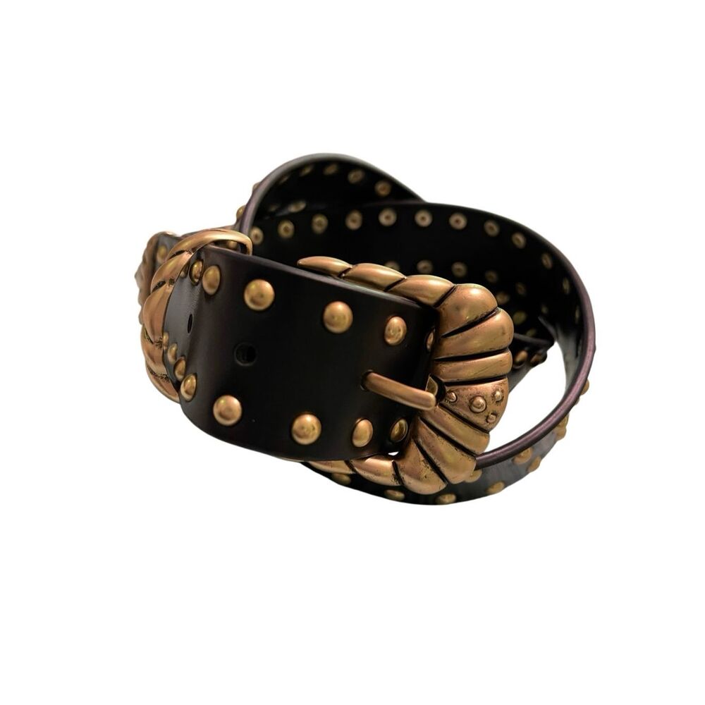 Good American Vegan Wide Studded Belt size S/M - Picture 2 of 10